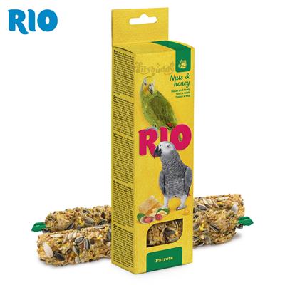 RIO Sticks for parrots with nuts and honey ขนมนก สำหรับนกแก้วขนาดกลาง-ใหญ่ รสน้ำผึ้งและถั่ว